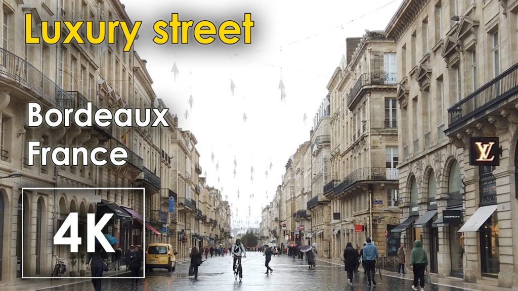 Light rain sounds walk BORDEAUX 4k video France travel : luxury stree city sound sleep treadmill Light rain sounds walk BORDEAUX 4k video France travel : luxury stree city sound sleep treadmill