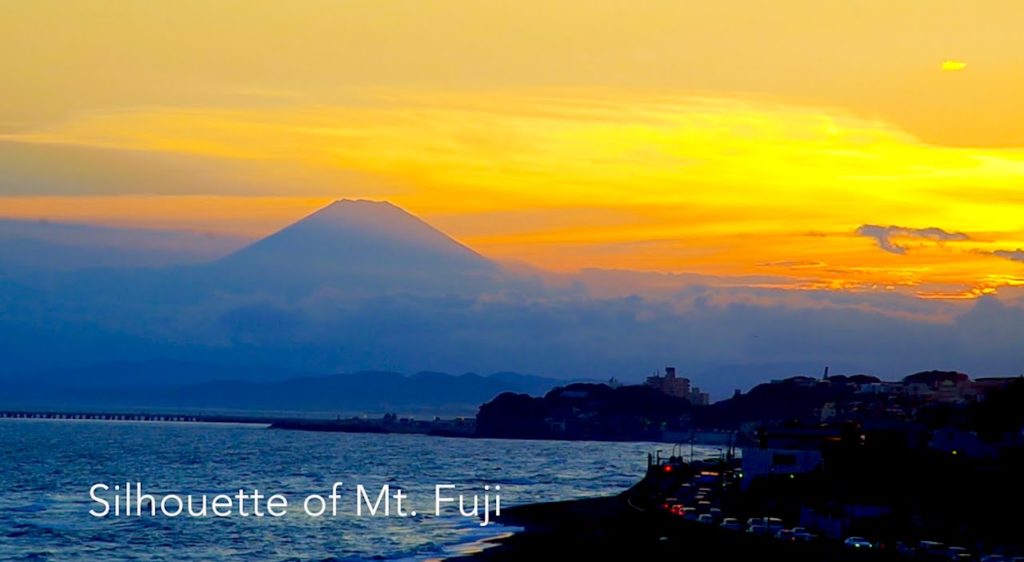 Sun setting on Enoshima & Mt.Fuji