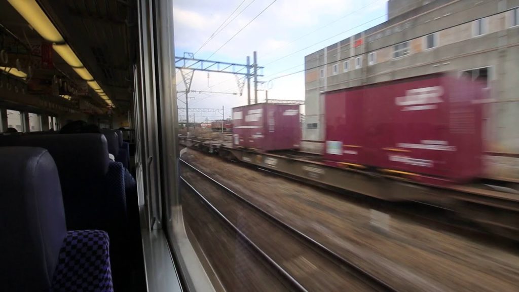 JR鹿児島本線 鳥栖駅発車の車窓　JR Kagoshima Main Line Tosu Station　(2016.2)