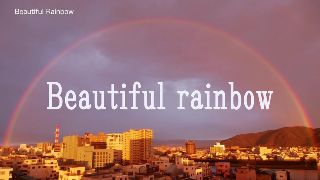 美しい虹と夕焼け Beautiful rainbow and sunset 美しい虹と夕焼け Beautiful rainbow and sunset