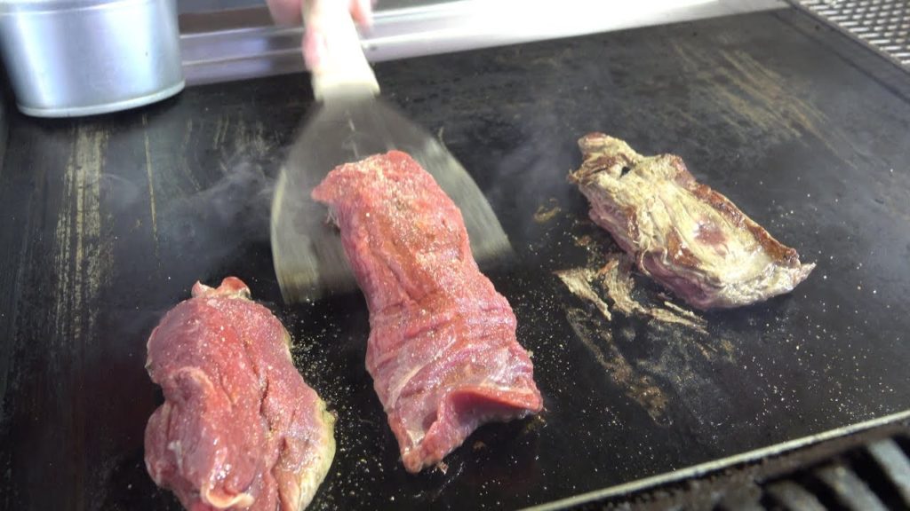 Cooking Yummy Steak and Fries. London Street Food