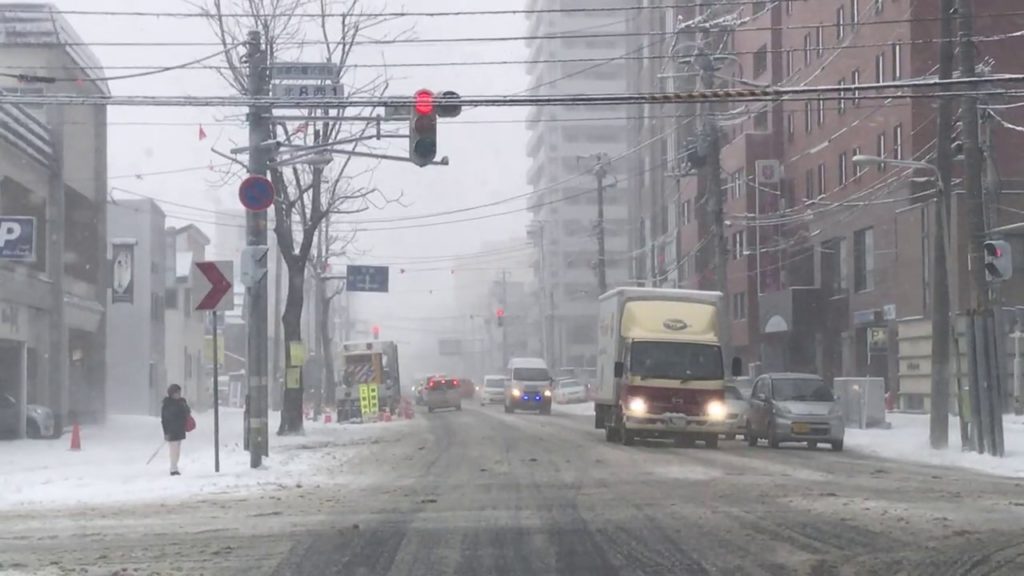 吹雪く札幌市内 @北海道札幌市 Snowstorm in Sapporo city, hokkaido
