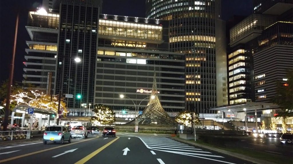 【夜ドライブ】クリスマスで盛り上がる名古屋繁華街(名駅-栄-錦-大須-金山-他.)をだらだらドライブ【名古屋】 Night Drive In Downtown area , Nagoya Japan.