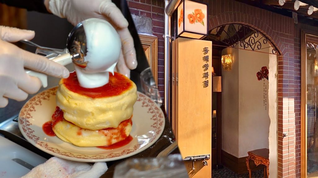 익선동 수플레 팬케이크  Souffle pancake Ikseon-dong SEOUL / スフレパンケーキ 4k촬영
