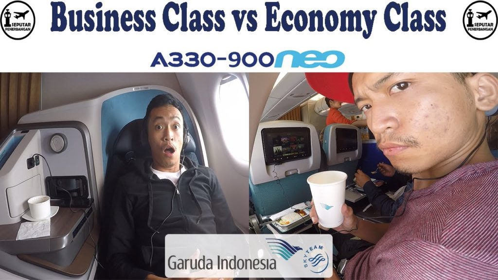 BUSINESS CLASS vs ECONOMY CLASS Garuda Indonesia Airbus A330-900neo | KEDUANYA BOLEH JUGA!