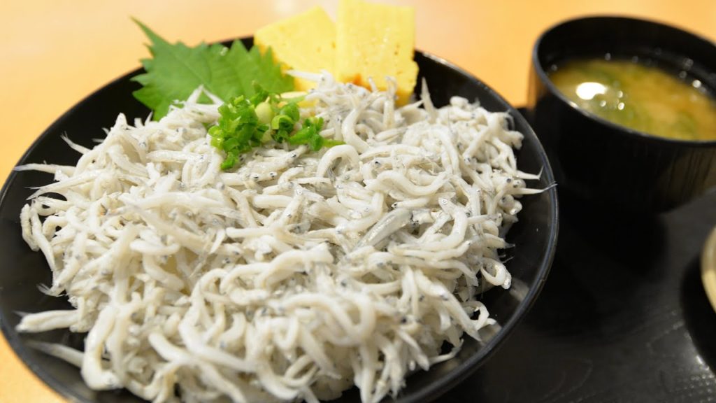 Kamaage-shirasudon in Numazu 駿河湾沼津サービスエリアのサマサ水産の釜揚しらすは米が全く見えないくらい大量で醤油が要らない味わい:Gourmet Reportグルメレポート