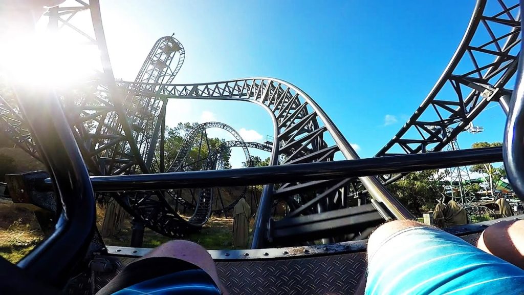 Abyss Roller Coaster POV, Adventure World Perth with Stabilized GoPro Hero 5