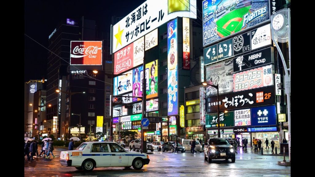 [4K] 2019 Walk around "Susukino" walk from Susukino station Sapporo, Japan