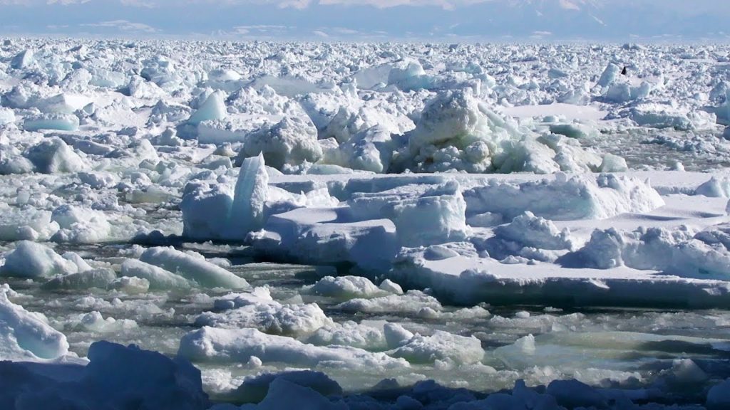 オホーツク流氷 Okhotsk ice sea: JR Norokko Train & Drift ice sightseeing