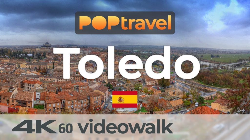 Walking in TOLEDO / Spain 🇪🇸- Rainy winter tour - 4K 60fps (UHD)