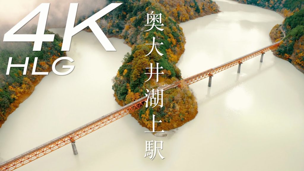 Mavic2 Pro, 秘景「奧大井湖上駅」 Okuoikojo Station, Shizuoka, Japan [4K]