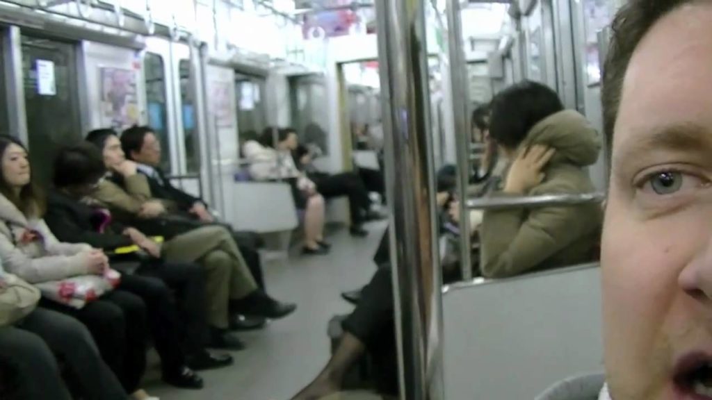 On the Train in Japan - Friend Coming to Fukuoka from Chiba