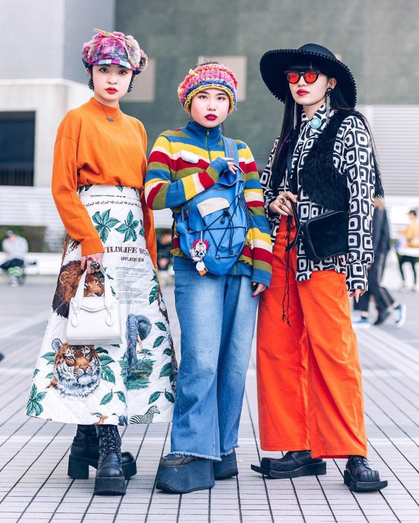 Japanese students Manami (@mamo.manami), Sakurako (@illbabigstar) and Sakura (@s...
