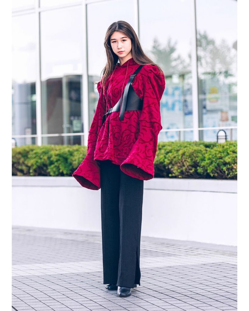 16-year-old Japanese student and model Jaycee (@yyjaycee) on the street in Tokyo...