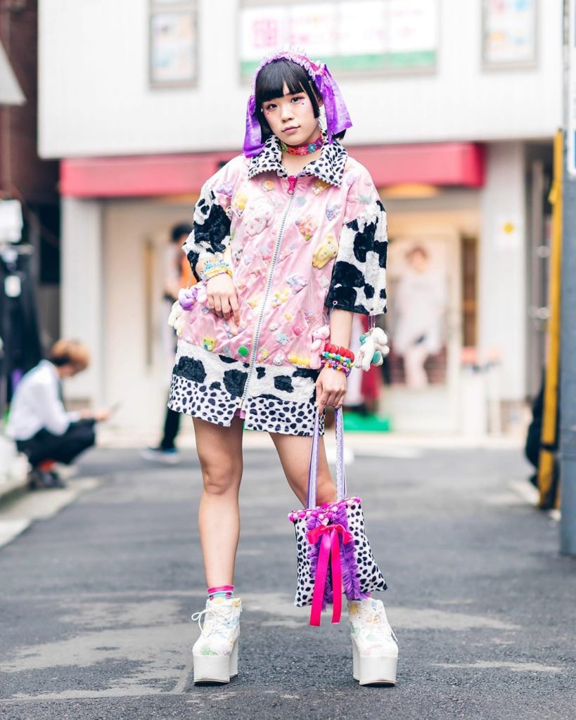 Japanese designer Natti (@natti_ktkt) wearing a kawaii street style in Harajuku ...