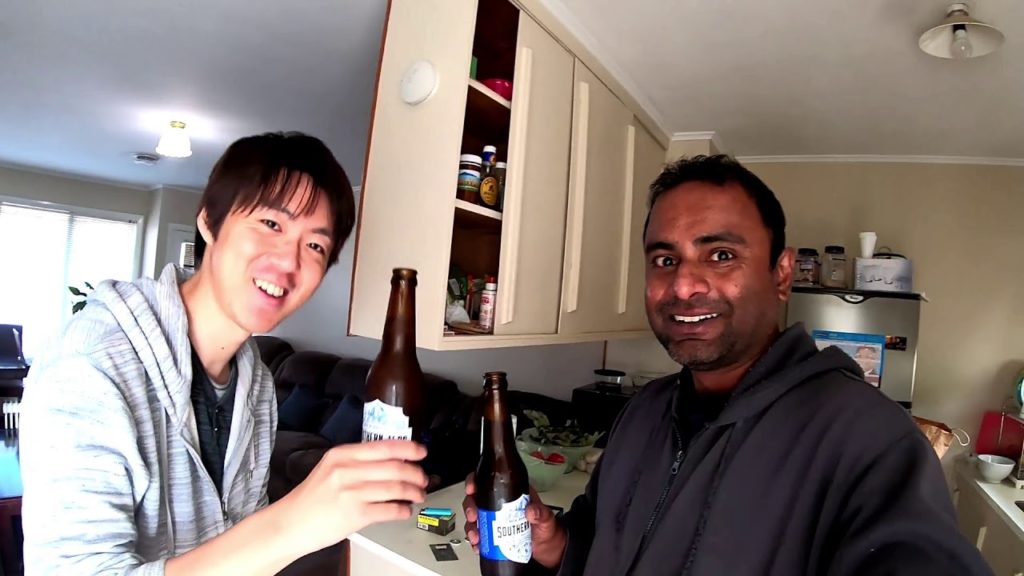 COUCHSURFING and FOOD INN review with JUN-SAN from Japan