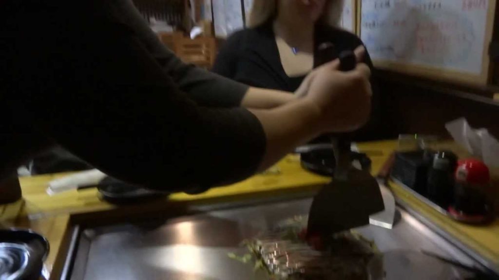 Okonomiyaki in Kagoshima, Japan