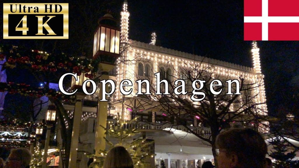 🇩🇰🎄Copenhagen Christmas Walk - Tivoli Gardens -【4K 60fps】