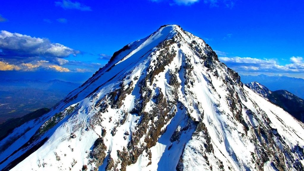 Drone Japan 4k 絶景 ドローン 空撮自然風景映像 残雪の南八ヶ岳縦走 2 空中登山 DJI  Aerial Climbing Snowy White of Yatsugatake