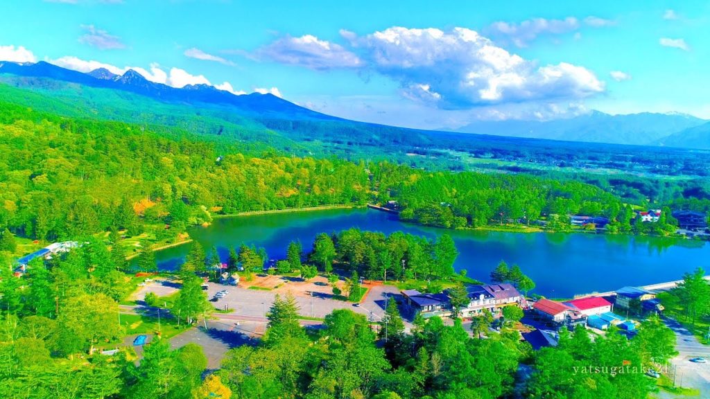 Drone Japan 4k ドローン 空撮自然風景映像 新緑の蓼科高原 空中散歩 DJI PHANTOM4PRO Tateshina plateau aerial Cruise