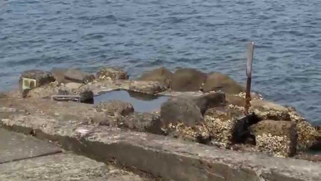 FOOT BATH free for public in Ibusuki City, Kagoshima - enjoy ocean view - (29 April 2015)