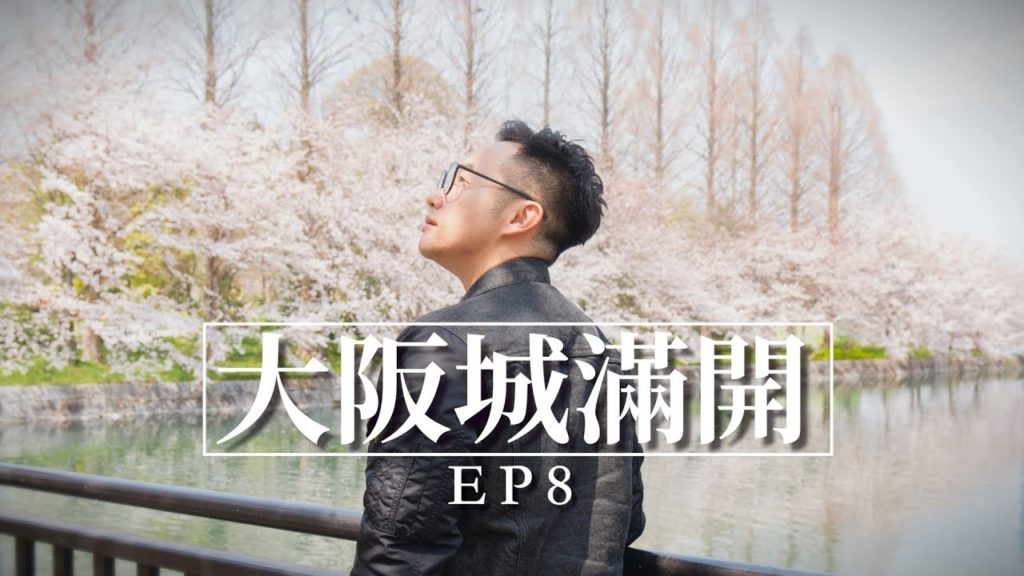 【大阪】大阪城公園99%滿開櫻花海下野餐感覺好幸福 /神社的櫻吹雪/ぼっこ志雞白湯拉麵/魚心大大件壽司 【中文字幕】