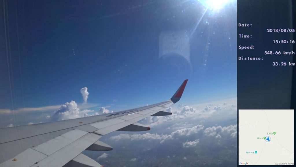 【側面展望】JetStar GK584便 福岡空港→中部国際空港【機窓進行方向右側】 【側面展望】JetStar GK584便 福岡空港→中部国際空港【機窓進行方向右側】