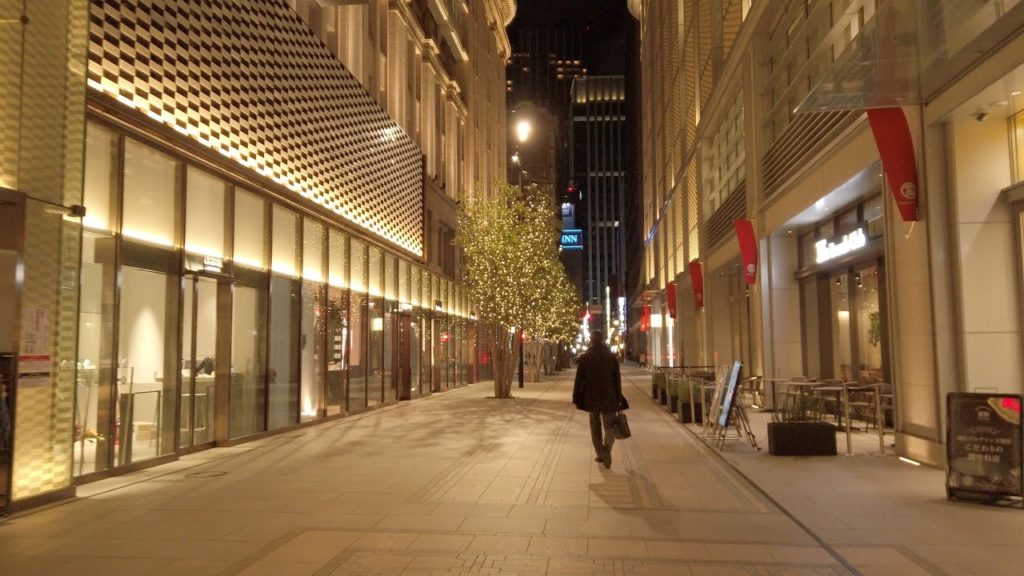 【4K】Tokyo Night Walk from Ginza to Nihonbashi 【Osmo Pocket】