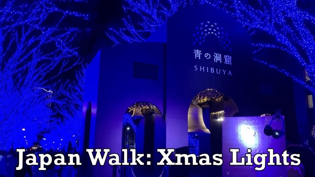 2019 Japan Walk Xmas Illumination Part 1 - Harajuku Shibuya Omotesando Blue Cave Takeshita Street