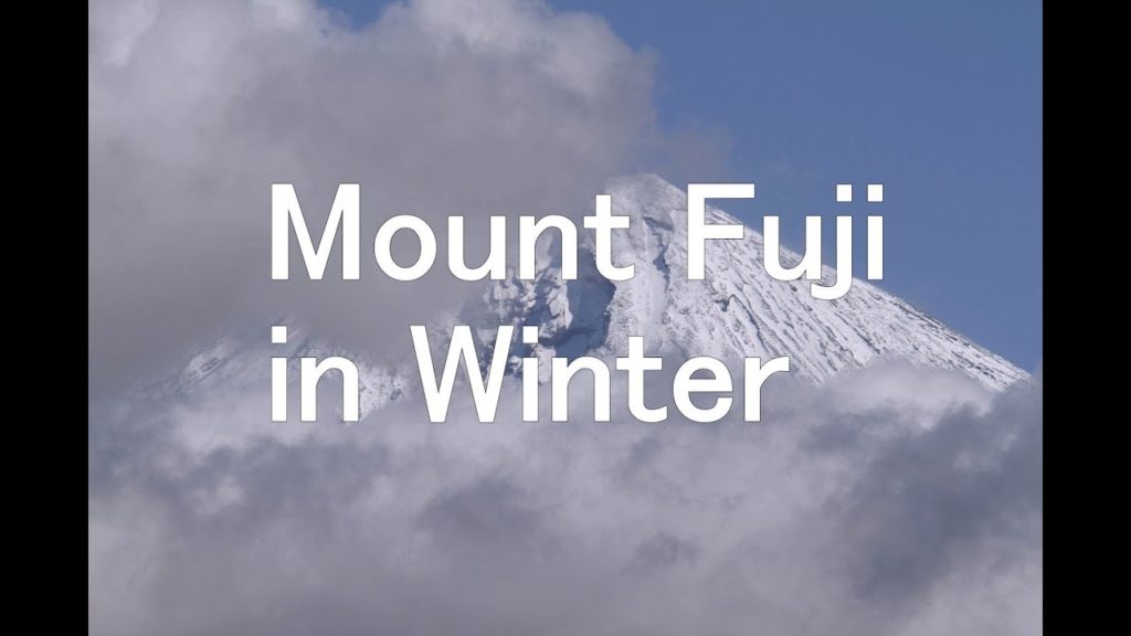 Mount Fuji in winter Beautiful landscapes in Japan. 冬の富士山