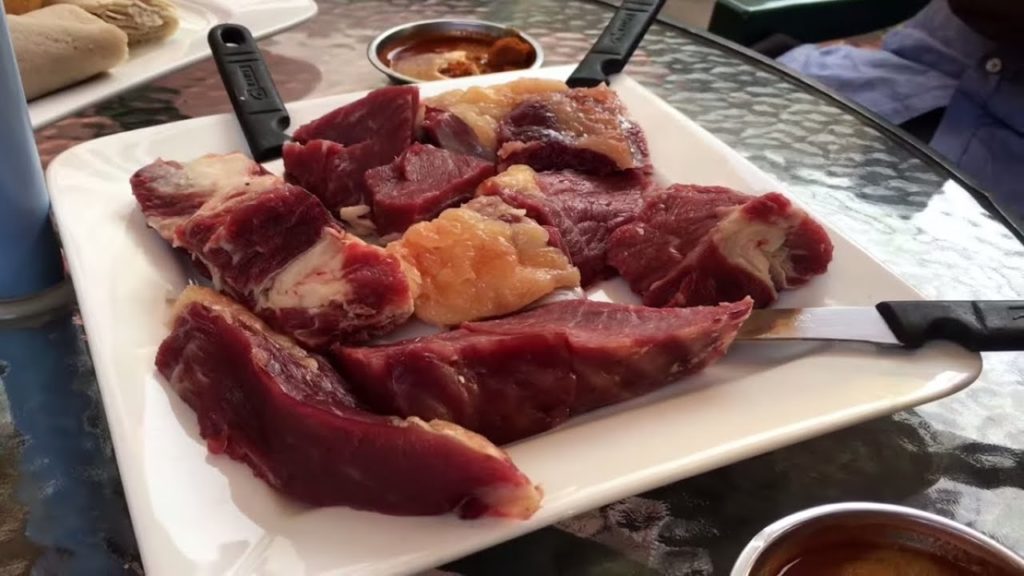 Eating Raw Beef in Ethiopia