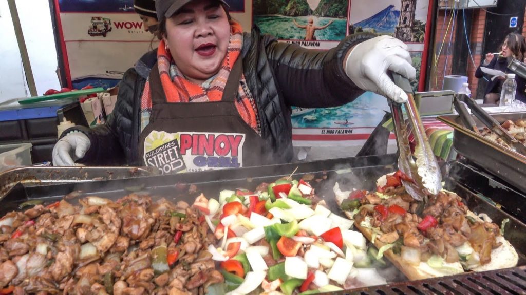 Huge Adobo Sandwich from Philippines. London Street Food