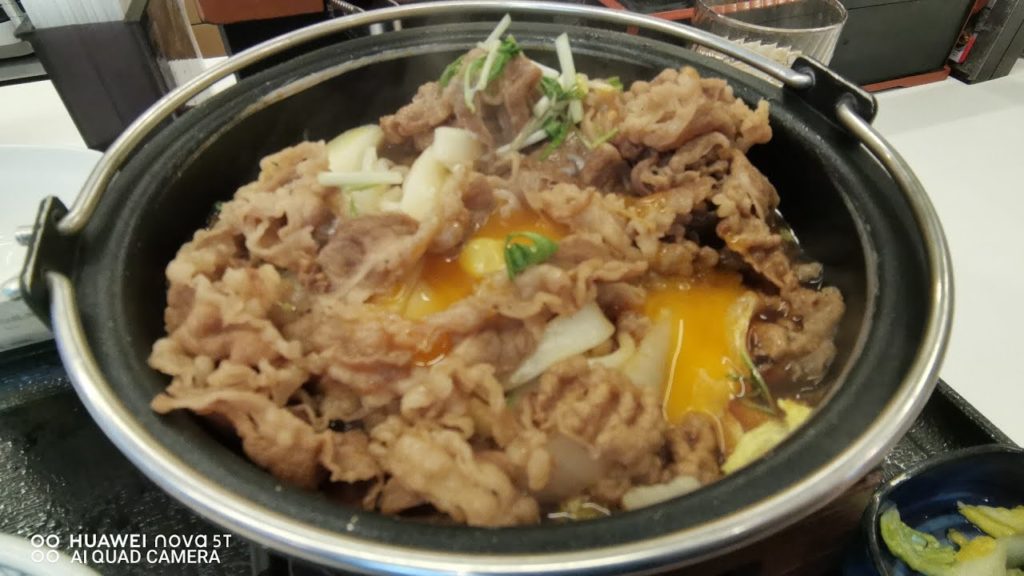Japanese Food in Yoshinoya Shibuya Tokyo Japan