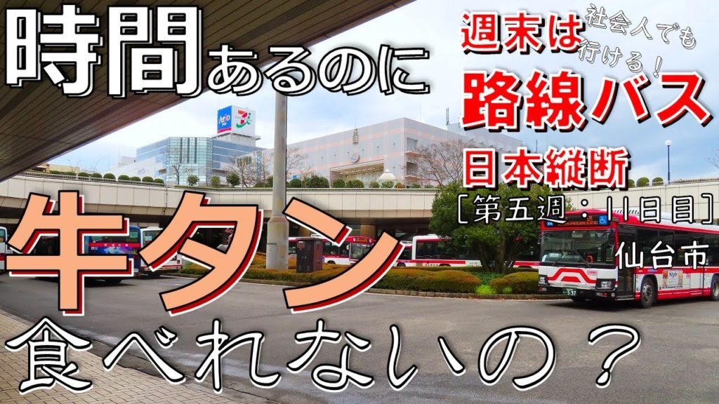 【11】宮城交通とタケヤ交通で福島県へ!仙台駅前で牛タン弁当を調達(路線バス乗り継いで日本縦断~週末の旅~11日目:古川→福島) 【11】宮城交通とタケヤ交通で福島県へ!仙台駅前で牛タン弁当を調達(路線バス乗り継いで日本縦断~週末の旅~11日目:古川→福島)