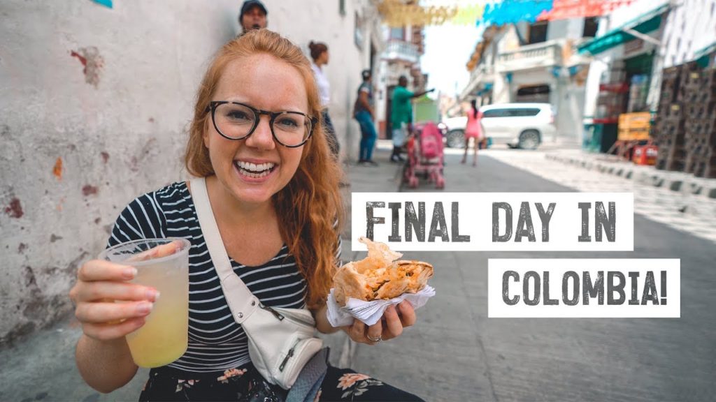 Colombian STREET FOOD in Cartagena! + LONG Flight to Canada w/ Food Poisoning 🤢