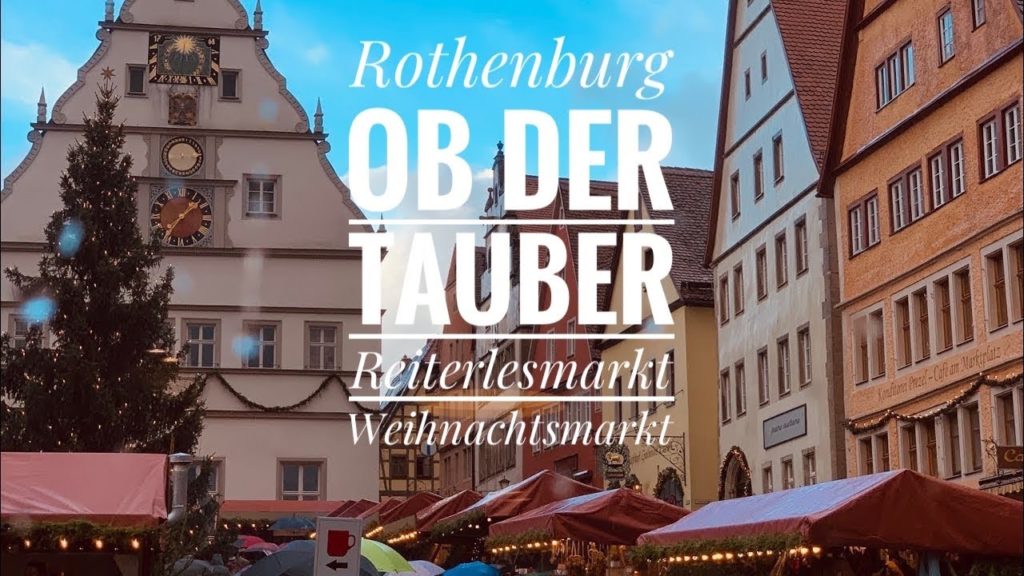 Rothenburg ob der Tauber Reiterlesmarkt Weihnachtsmarkt walking tour  4K