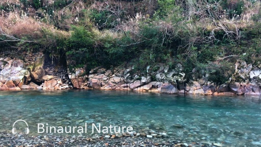 Binaural Nature - Sound of the river in Wakayama (4K ASMR) / バイノーラル川の音 和歌山川湯温泉