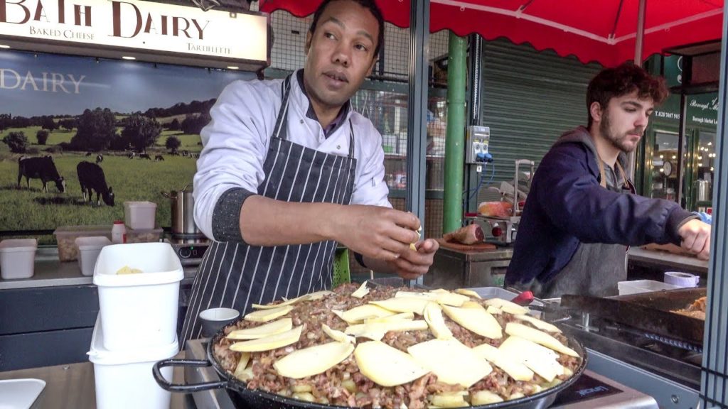French "Tartiflette" Cooked On the Road in London. French Street Food