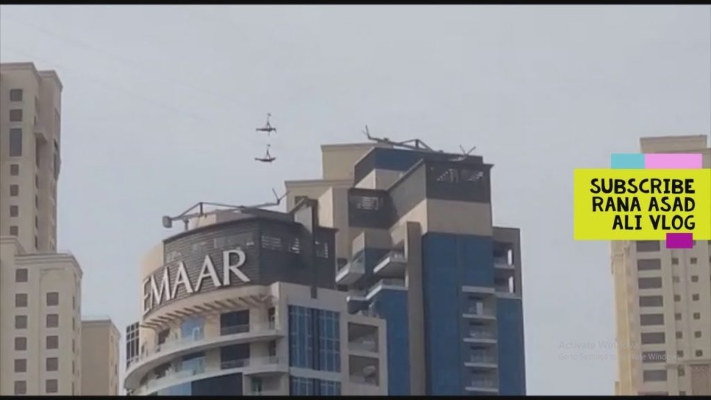 Craziest ZipLine Dubai Marina Rain in Dubai Swimming Yacht Tour