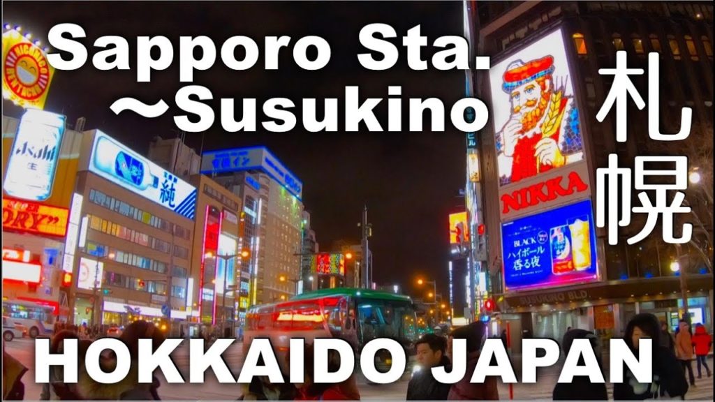 Hokkaido, Sapporo Station 〜 Odori Park 〜 Susukino - Sapporo Ekimae Dori Street in Winter [4K] POV