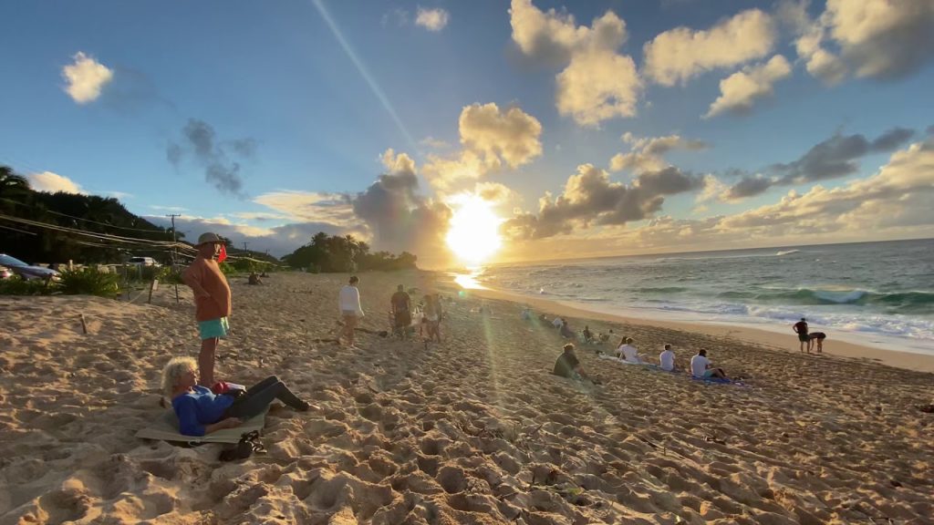 Beautiful sunset at Sunset Beach Part 2 North Shore, Oahu Hawaii