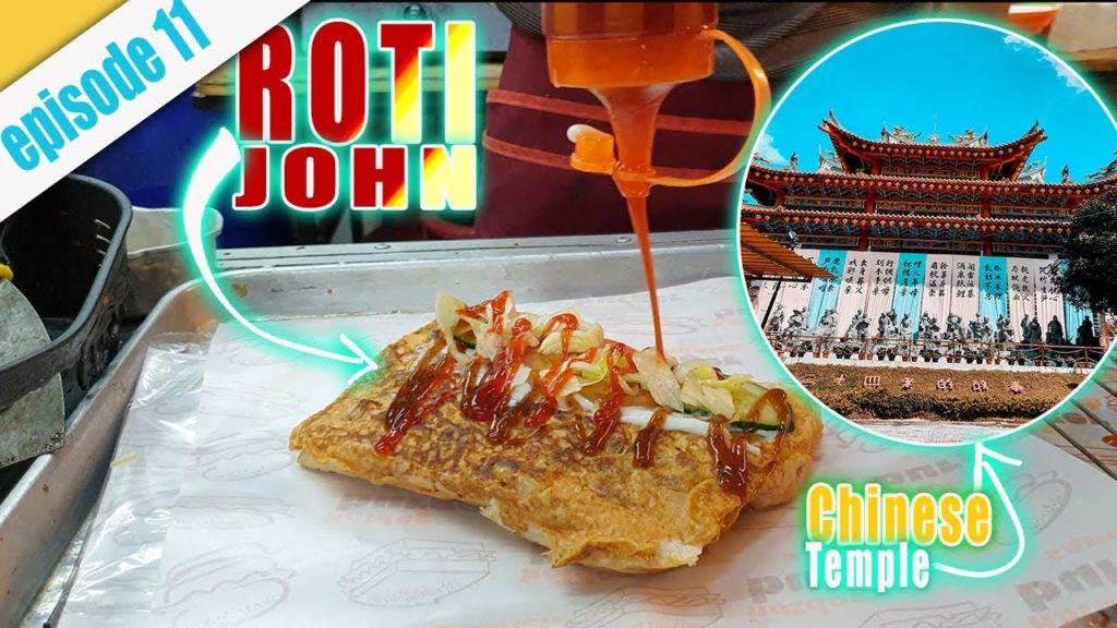 INCREDIBLE Malaysian Roti John Street food & STUNNING Chinese Temple in Kuala Lumpur