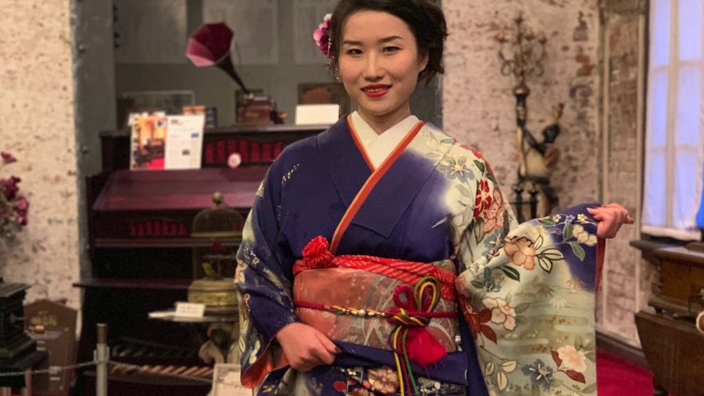 Beautiful women can be more beautiful.Kimono experience in Hakodate trip Hokkaido