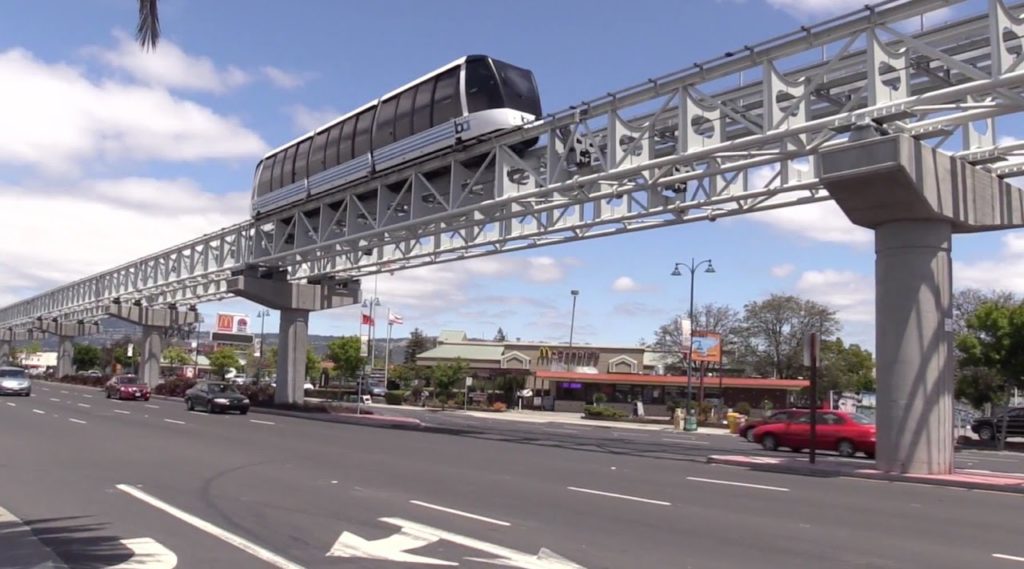 Oakland International Airport line Tram BART