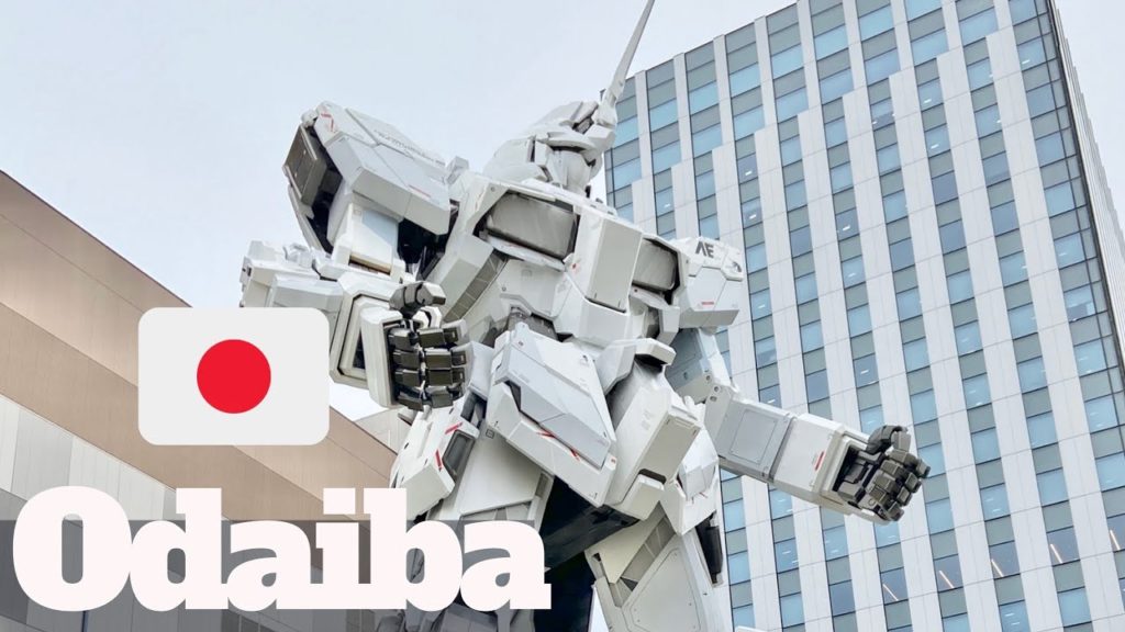 🇯🇵  Walking around Odaiba, Tokyo / Gundam, Fuji TV, MegaWeb, & TeamLab