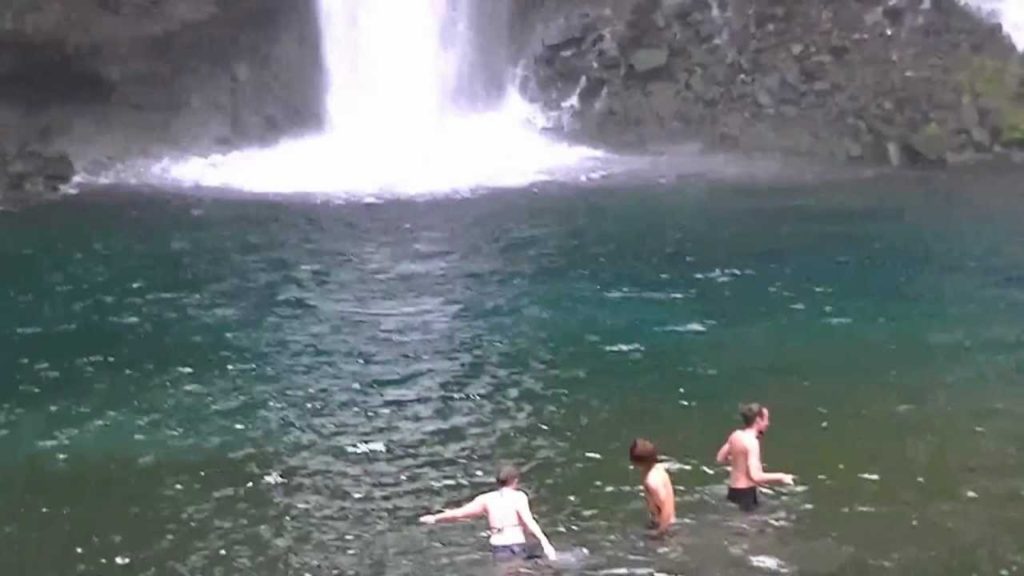 Beautiful water fall swimming in Japan Beautiful water fall swimming in Japan