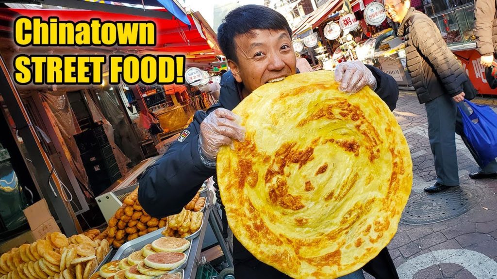 MASSIVE PANCAKE! Chinese STREET FOOD in Seoul CHINATOWN Tour MASSIVE PANCAKE! Chinese STREET FOOD in Seoul CHINATOWN Tour