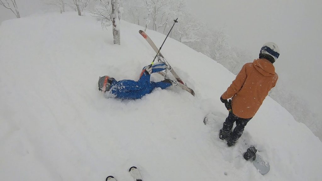 Japow Furano !! 富良野スキー場 --树林--Gate--粉雪-- (Failed Tricks and Falls) Funny Japow Moment !!