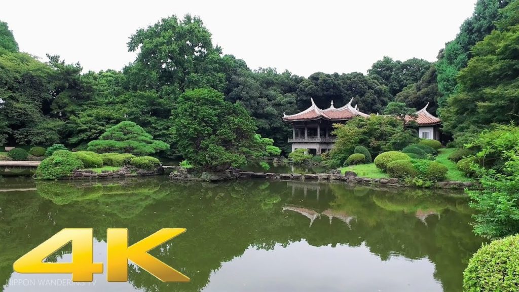 Walking around Shinjuku Gyoen Japanese Gardens, Tokyo - Long Take【東京・新宿御苑】 4K