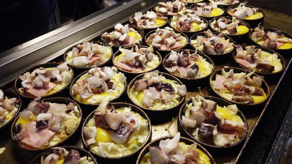 台灣夜市美食 - 章魚大阪燒 - 溪湖夜市 - 彰化美食 | Okonomiyaki - Taiwan Night Market Food